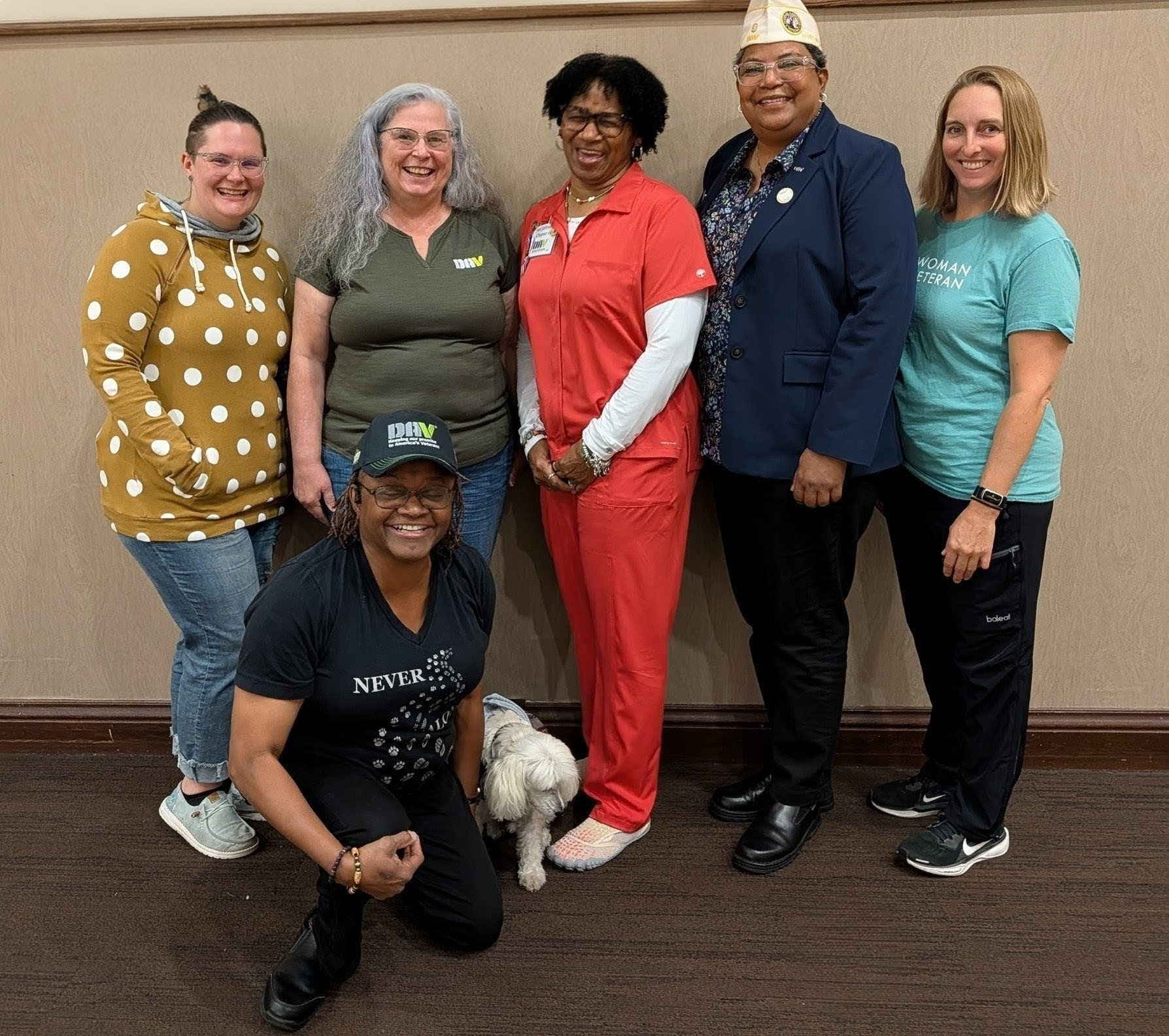 Left to Right Alicia Saunders, Barbara Belmont, Jerri Jefferson, Tiffany Koehler, Christina Baurichter. And in front Phyllis Wiggins